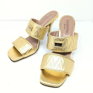 Valentino by Mario Valentino Gold Jackie Slide Sandal, Women's 10